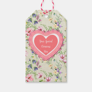 Elegant Floral Heart Frame: for Every Occasion Gift Tags
