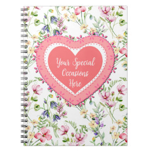 Elegant Floral Heart Frame: for Every Occasion Notebook