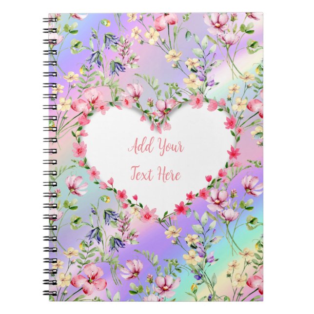 Elegant Floral Heart Frame: for Every Occasion Notebook (Front)