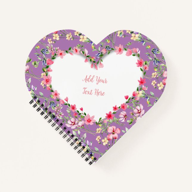 Elegant Floral Heart Frame: for Every Occasion Notebook (Front)