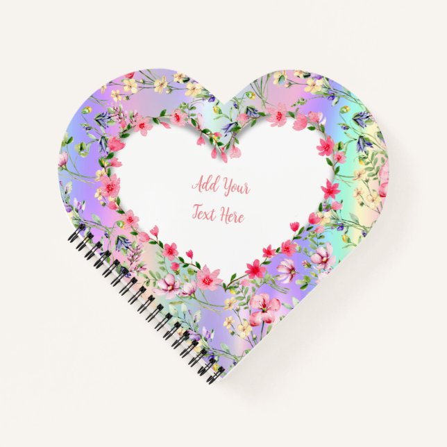 Elegant Floral Heart Frame: for Every Occasion Notebook (Front)