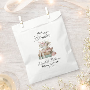 Elegant Floral Her Next Chapter Bridal Shower  Favour Bags