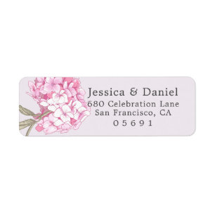 Elegant Floral Hydrangea Return Address