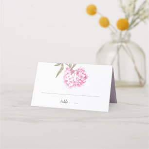 Elegant Floral Hydrangea Wedding Place Card