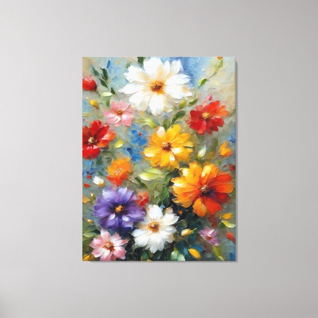 Elegant floral in style. Decorative flower art  Canvas Print (Front)