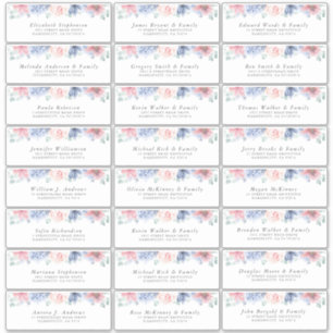 Elegant Floral Individual Guest Address Labels