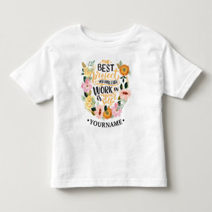 Elegant Floral Inspiration Motivation Quote Toddler T-Shirt