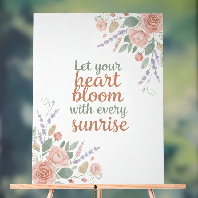 Elegant Floral Inspirational Poster (Neutral)