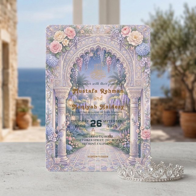 Elegant Floral Islamic Wedding Invitation (Creator Uploaded)