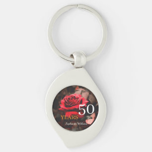 Elegant Floral Keepsake – Romantic Red Rose Gift Key Ring