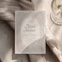 Elegant Floral Lace Bridal Shower Invitation