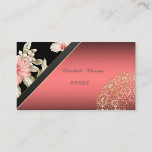 Elegant Floral, Lace, Business Card