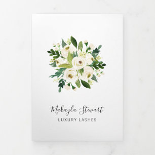 Elegant Floral Lashes Business Trifold Brochure