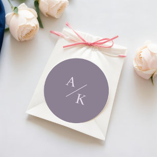 Elegant Floral Lavender Classic Round Sticker
