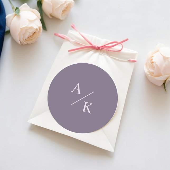 Elegant Floral Lavender Classic Round Sticker (Creator Uploaded)