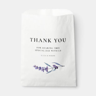 Elegant Floral Lavender Thank You Favour Bags