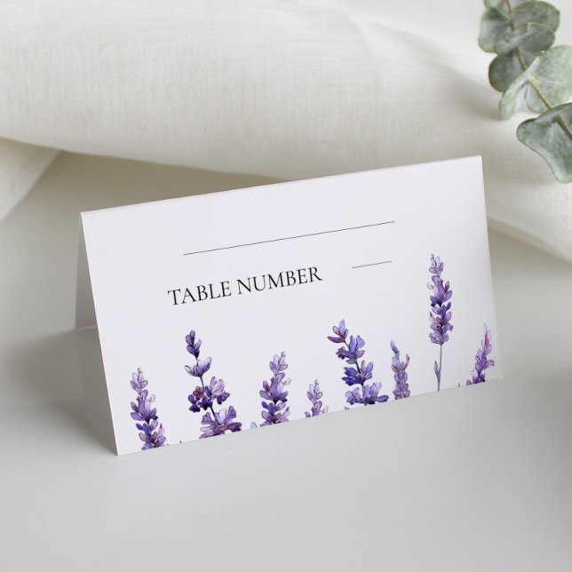 Elegant floral lavender wedding place card (Creator Uploaded)