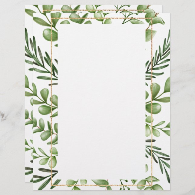 Elegant Floral Letterhead (Front/Back)