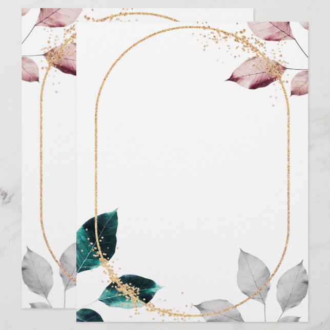 Elegant Floral Letterhead (Front/Back)