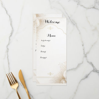 Elegant Floral Luxe Custom Menu