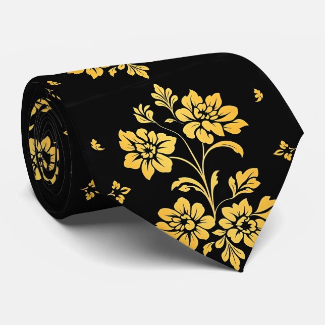 Elegant Floral Luxury Modern Collection Tie (Rolled)