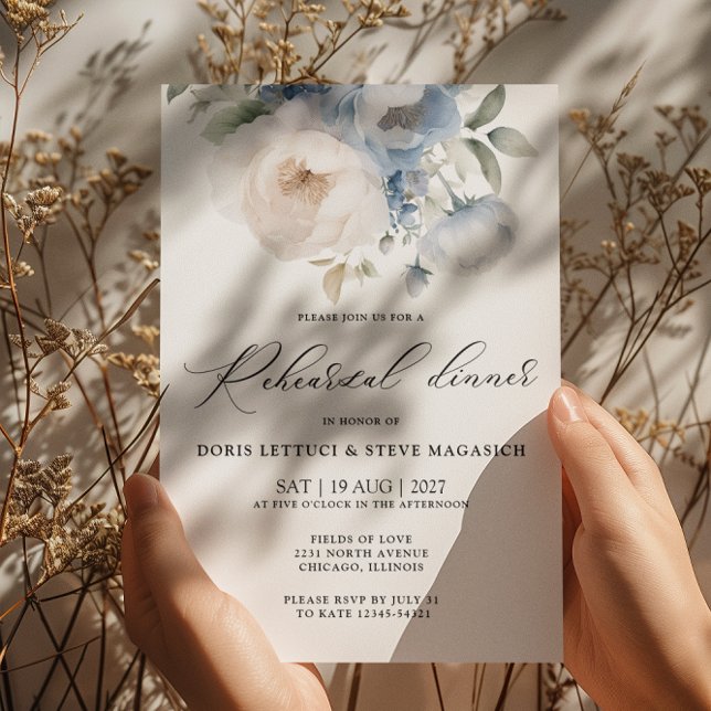 Elegant Floral Luxury Rehearsal Dinner Invitation (Creator Uploaded)