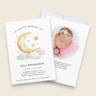 Elegant Floral Memorial Announcement