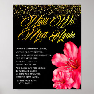 Elegant Floral Memorial Funeral Poem Sign