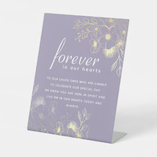 Elegant Floral Memorial Table Pedestal Sign