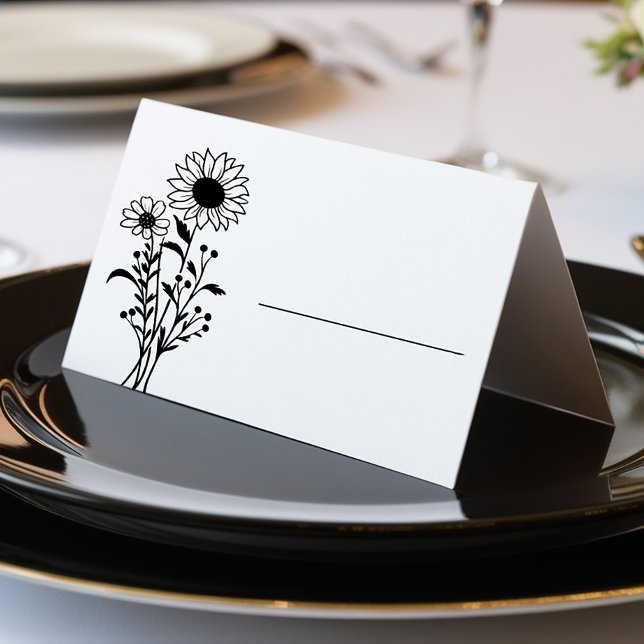 Elegant Floral Minimalist Black White Wedding      (Creator Uploaded)