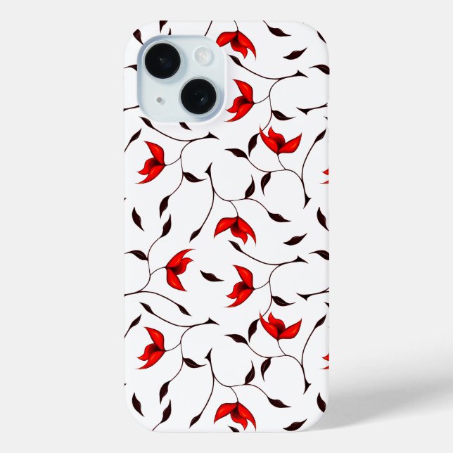 Elegant Floral Minimalist Pattern Case-Mate iPhone Case (Back)