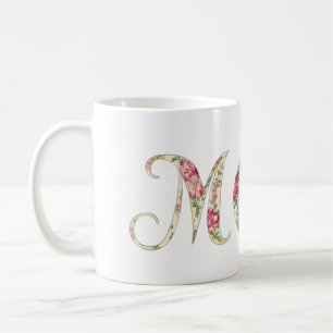 Elegant Floral MOM Design - Mother's Day Gift Coffee Mug