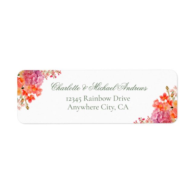  Elegant Floral Monogram Script Wedding  (Front)