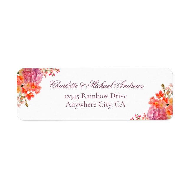  Elegant Floral Monogram Script Wedding  (Front)
