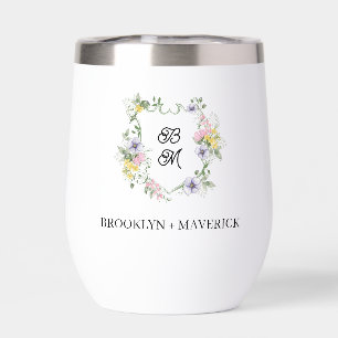 Elegant Floral Monogrammed Crest Wedding