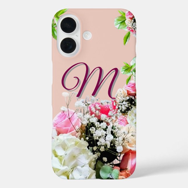 Elegant Floral Monogrammed iPhone / iPad case (Creator Uploaded)
