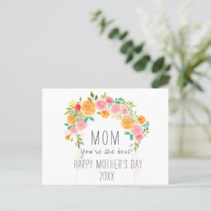 Elegant floral Mother Day Postcard