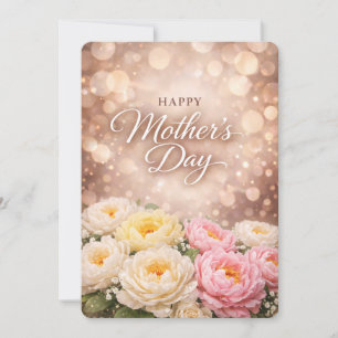 Elegant Floral Mother’s Day Greeting Design Holiday Card