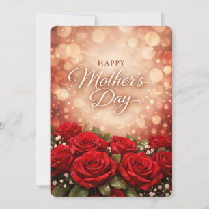 Elegant Floral Mother’s Day Greeting Design Holiday Card