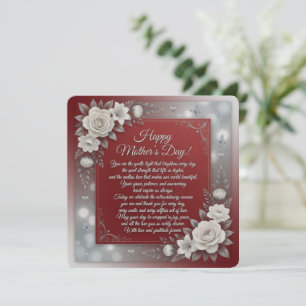 Elegant Floral Mother’s Day Greeting Holiday Card