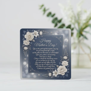 Elegant Floral Mother’s Day Greeting Holiday Card