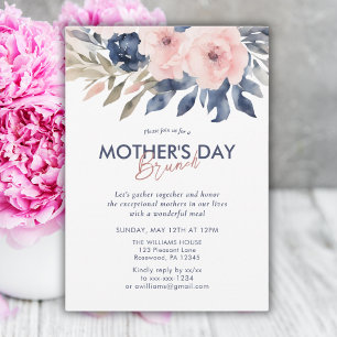 Elegant Floral Mother's Day Brunch Invitation