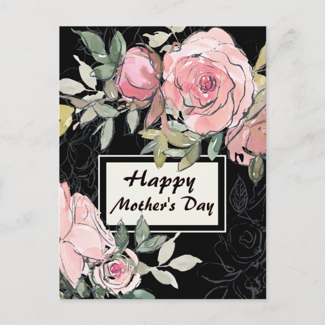 Elegant Floral Mother's Day Inspirational Bible  Postcard (Front)