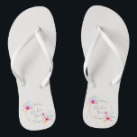 Elegant Floral Mr & Mrs Wedding | Flip Flops<br><div class="desc">For further customisation, please click the "Customise" button and use our design tool to modify this template. If the options are available, you may change text and image by simply clicking on "Edit/Remove Text or Image Here" and add your own. If you wish to have this design added to a...</div>