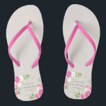 Elegant Floral Mr & Mrs Wedding | Flip Flops<br><div class="desc">For further customisation, please click the "Customise" button and use our design tool to modify this template. If the options are available, you may change text and image by simply clicking on "Edit/Remove Text or Image Here" and add your own. If you wish to have this design added to a...</div>