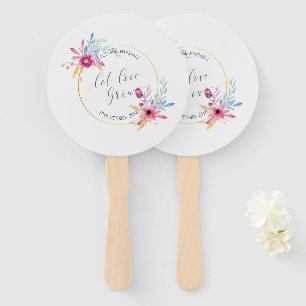 Elegant Floral Mr & Mrs Wedding Hand Fans