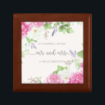 Elegant Floral Mr & Mrs Wedding | Keepsake Box<br><div class="desc">For further customisation, please click the "Customise" button and use our design tool to modify this template. If the options are available, you may change text and image by simply clicking on "Edit/Remove Text or Image Here" and add your own. If you wish to have this design added to a...</div>