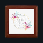 Elegant Floral Mr & Mrs Wedding | Keepsake Box<br><div class="desc">For further customisation, please click the "Customise" button and use our design tool to modify this template. If the options are available, you may change text and image by simply clicking on "Edit/Remove Text or Image Here" and add your own. If you wish to have this design added to a...</div>