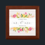 Elegant Floral Mr & Mrs Wedding | Keepsake Box<br><div class="desc">For further customisation, please click the "Customise" button and use our design tool to modify this template. If the options are available, you may change text and image by simply clicking on "Edit/Remove Text or Image Here" and add your own. If you wish to have this design added to a...</div>