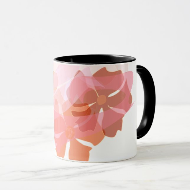 "Elegant Floral mug (Front Right)